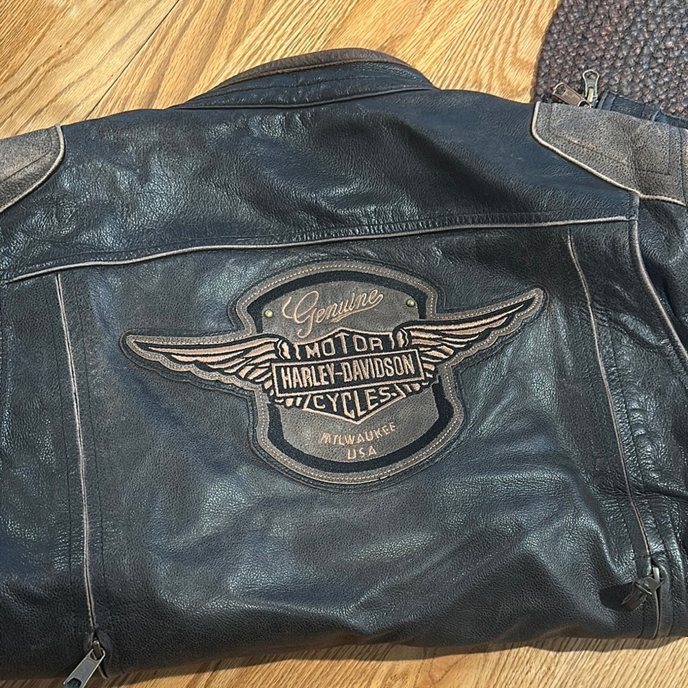 Harley-Davidson Black and Brown Leather Jacket